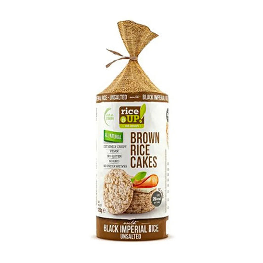 Biscoito de Arroz Integral Rice Up Sem Sal 120g Crocante Sem Glúten