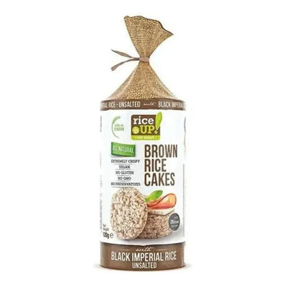 Biscoito de Arroz Integral Rice Up Sem Sal 120g Crocante Sem Glúten