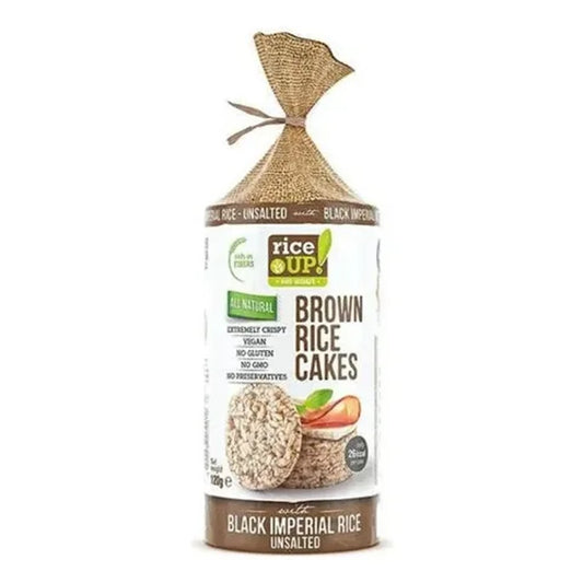 Biscoito de Arroz Integral Rice Up Sem Sal 120g Crocante Sem Glúten