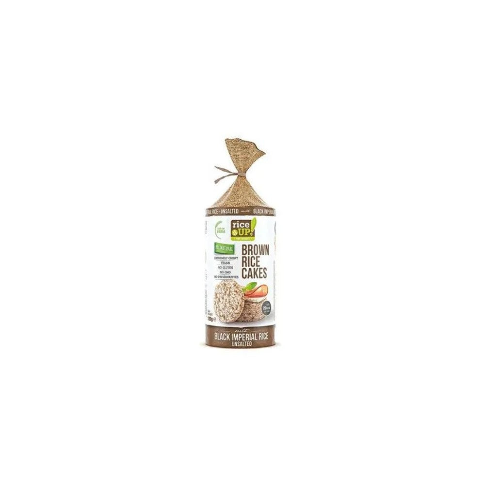 Biscoito de Arroz Integral Rice Up Sem Sal 120g Crocante Sem Glúten