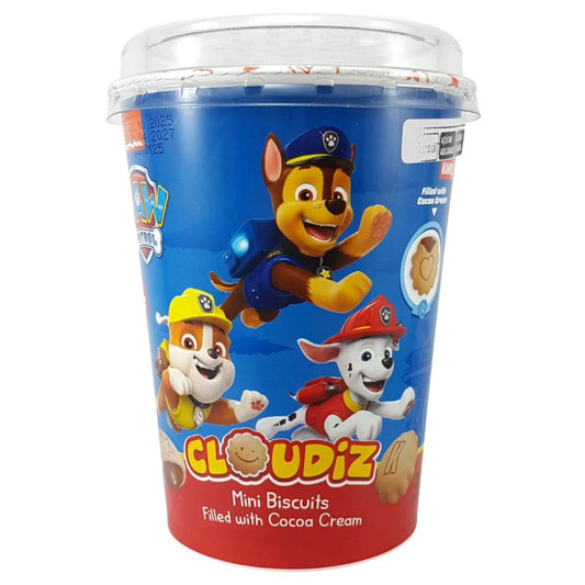 Biscoitos Recheados Patrulha Canina Cloudiz Creme de Cacau 125g
