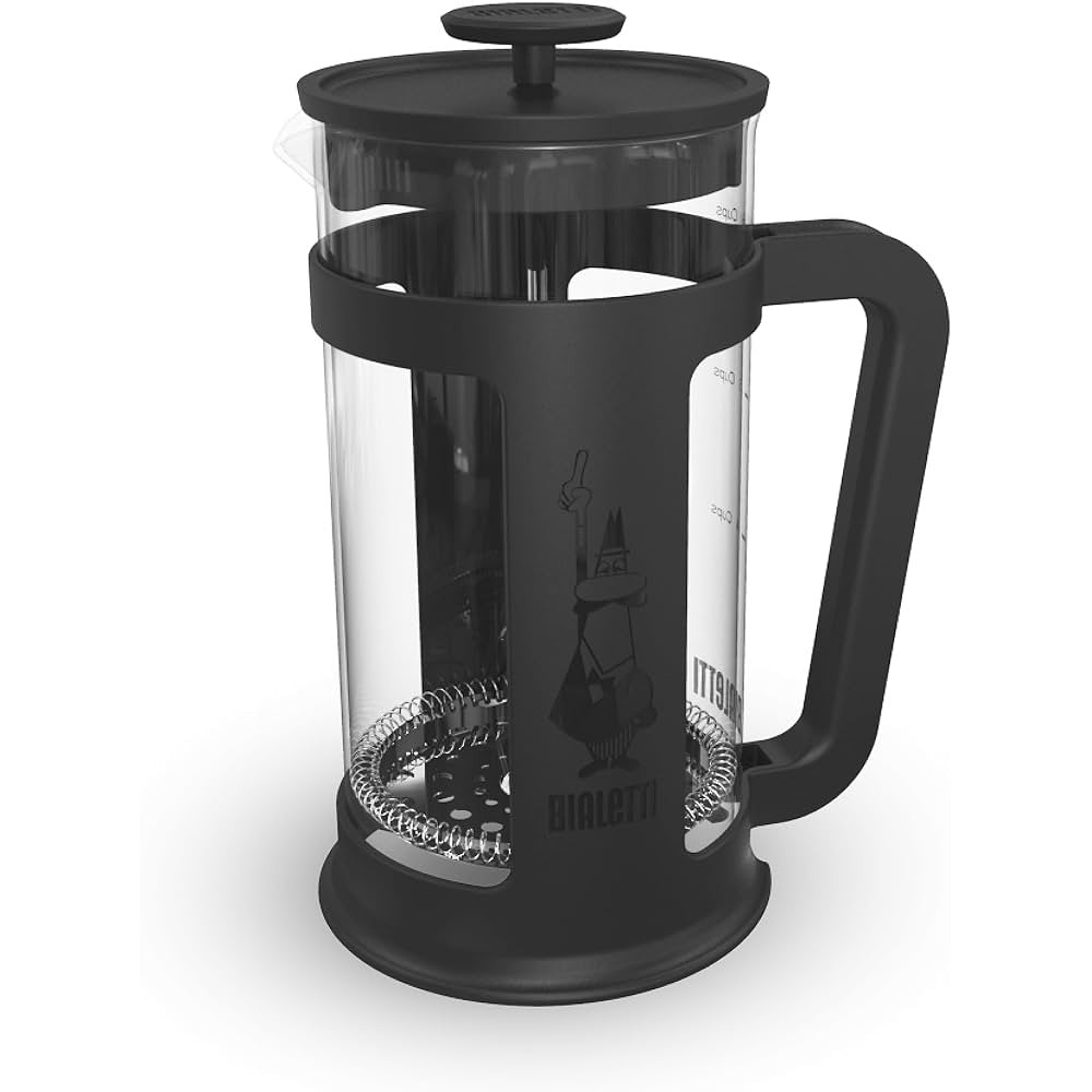 Cafeteira Prensa Francesa Bialetti Smart 350ml Preta Vidro Borosilicato