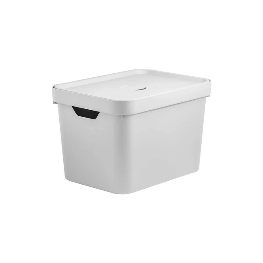 Caixa Organizadora com Tampa Cube 18L Branca Ou
