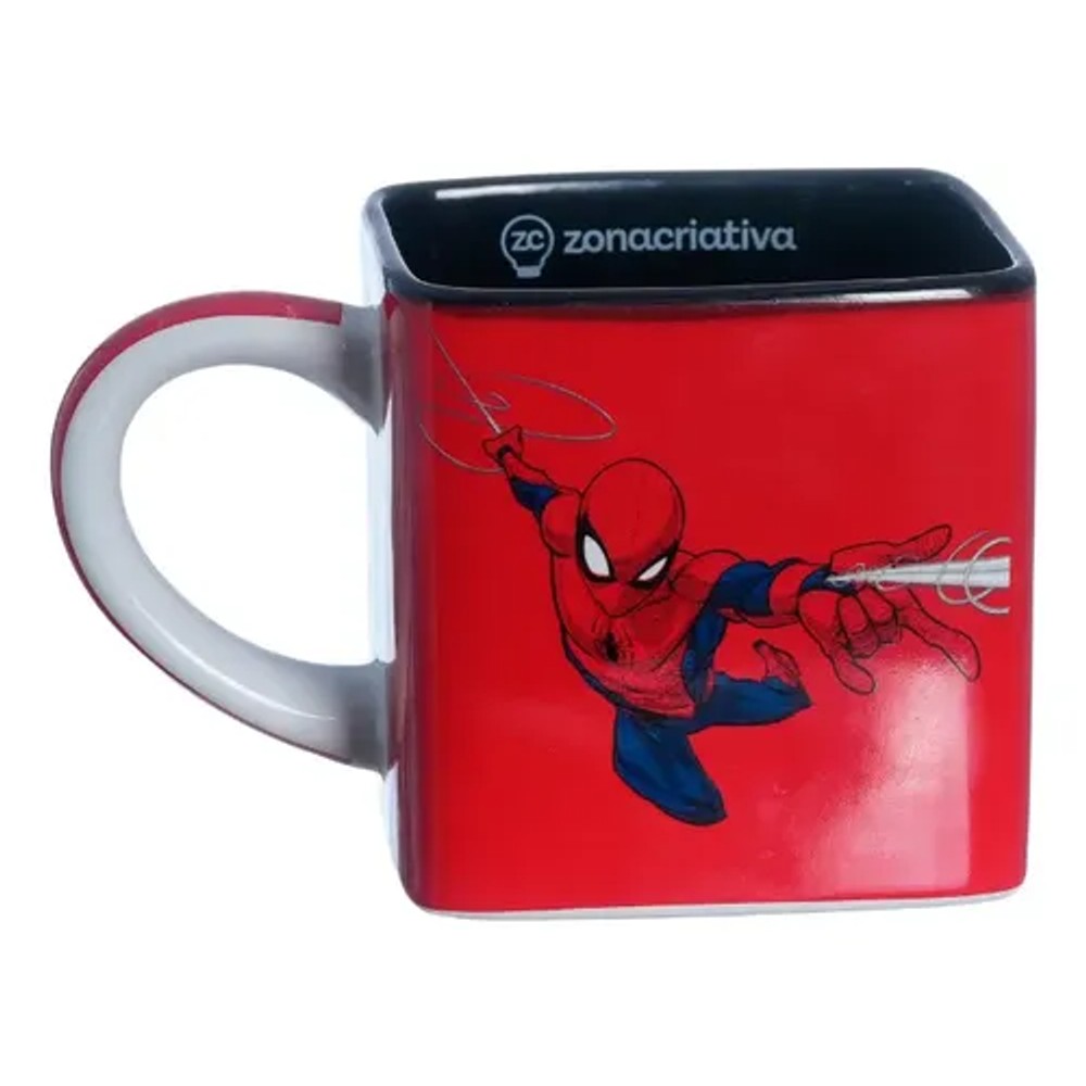 Caneca Cubo Spider-Man Marvel 300ml Zona Criativa