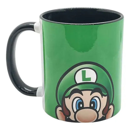 Caneca Luigi Super Mario 350ml Zona Criativa Cerâmica Verde