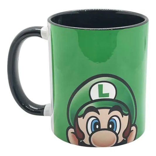 Caneca Luigi Super Mario 350ml Zona Criativa Cerâmica Verde