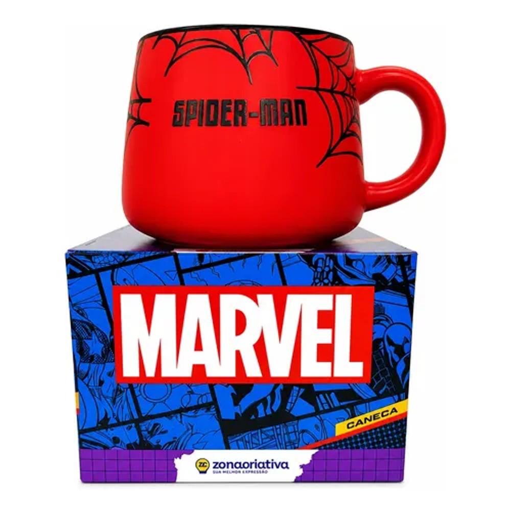 Caneca Moma Homem-Aranha Marvel 500ml Cerâmica Zona Criativa