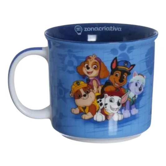 Caneca Patrulha Canina Zona Criativa 350ml Cerâmica Premium