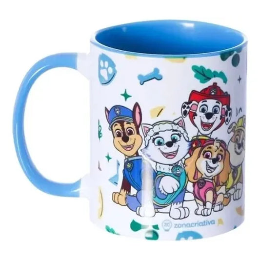 Caneca Patrulha Canina Zona Criativa 350ml Cerâmica Premium