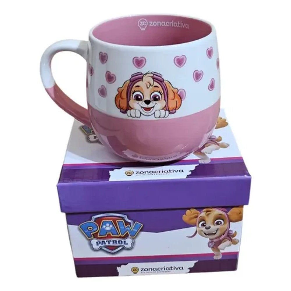 Caneca Skye Patrulha Canina 400ml Cerâmica Zona Criativa