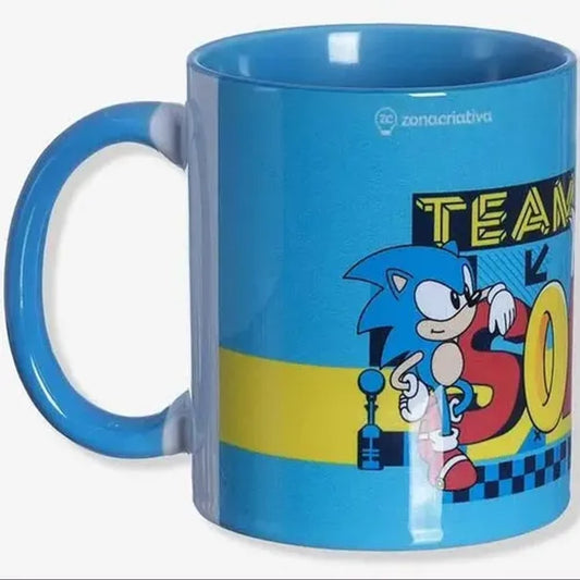 Caneca Sonic and Friends 350ml Porcelana Zona Criativa