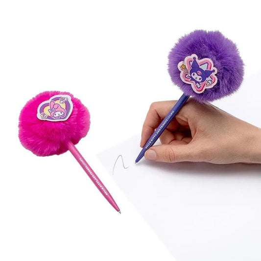 Caneta Esferográfica Pompom Hello Kitty e Amigos LeoArte 1.0mm