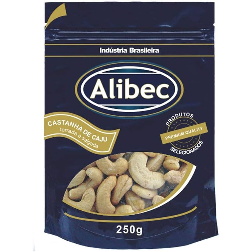Castanha de Caju Premium Alibec Torrada e Salgada 250g Sem Glúten