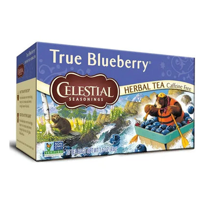 Chá Celestial Seasonings True Blueberry 20 Sachês 45g Sem Cafeína