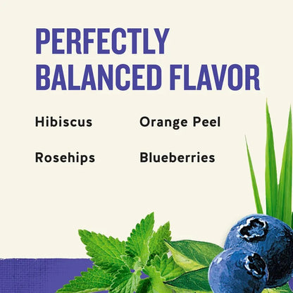Chá Celestial Seasonings True Blueberry 20 Sachês 45g Sem Cafeína