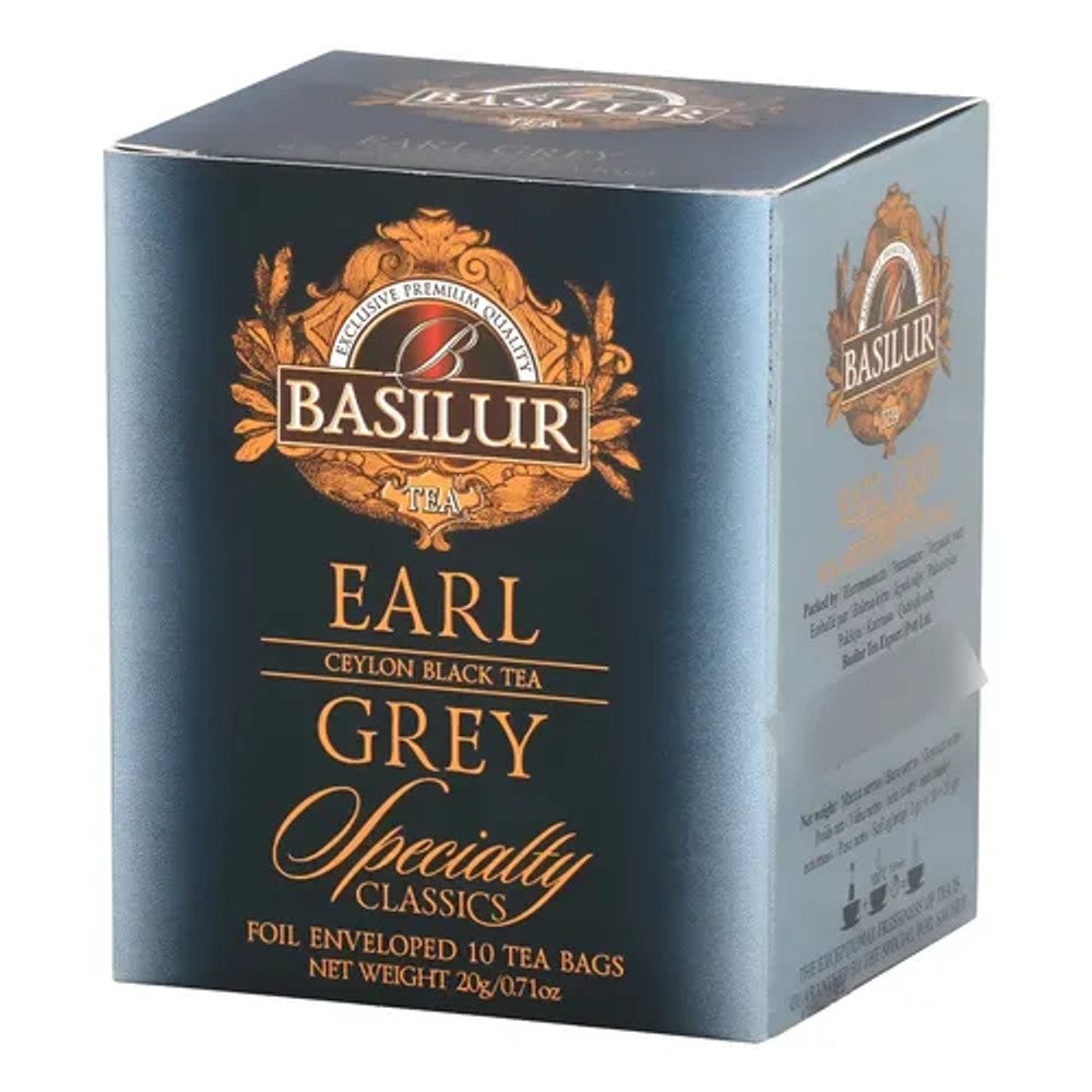 Chá Preto Basilur Earl Grey Tangerina e Bergamota 10 Sachês 20g