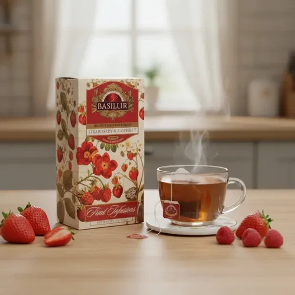 Chá Preto Basilur Morango e Framboesa 45g