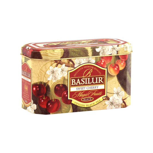 Chá Preto Basilur Sweet Cherry Ceilão 40g em Lata