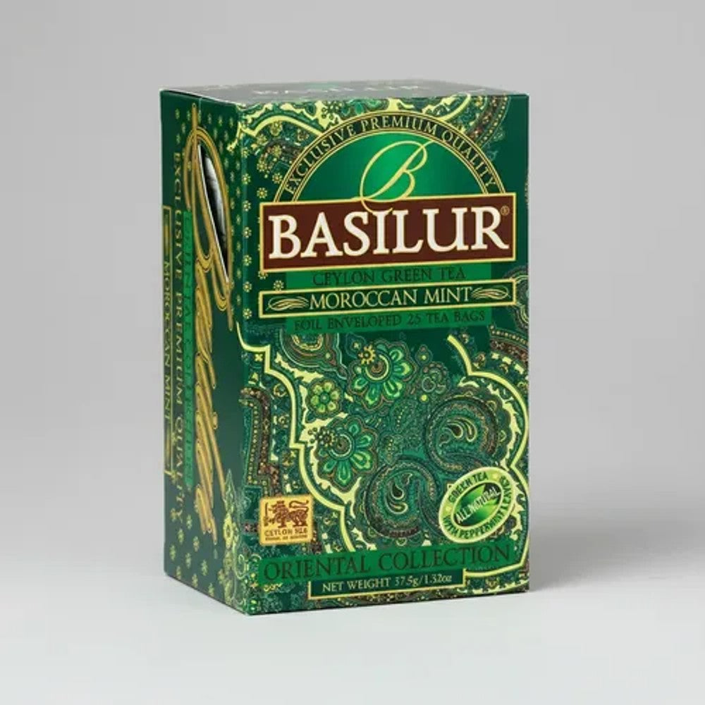 Chá Verde Basilur Hortelã Marroquina 10 Sachês 15g