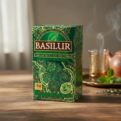 Chá Verde Basilur Hortelã Marroquina 10 Sachês 15g