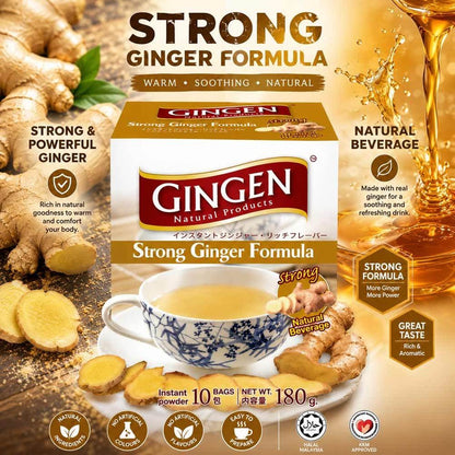 Chá de Gengibre Instantâneo Gingen Strong Formula 180g