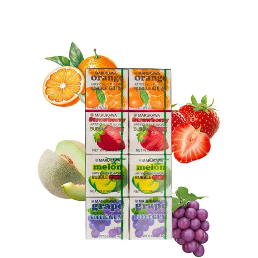 Chiclete Marukawa Mix de Frutas Japonês Pack com 8 Unidades 43,2g