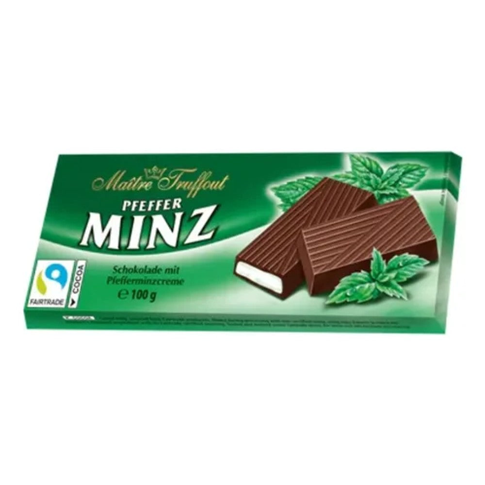 Chocolate Amargo Maitre Truffout com Recheio de Menta 100g