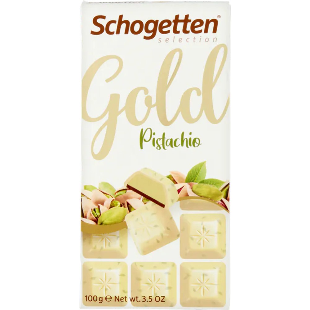 Chocolate Schogetten Gold Recheado com Pistache 100g