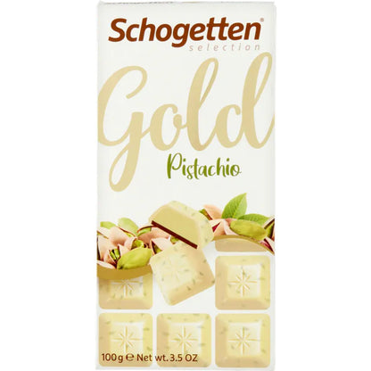 Chocolate Schogetten Gold Recheado com Pistache 100g