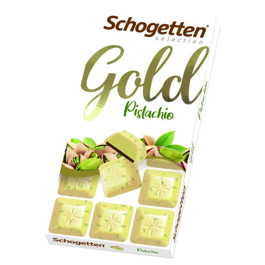 Chocolate Schogetten Gold Recheado com Pistache 100g