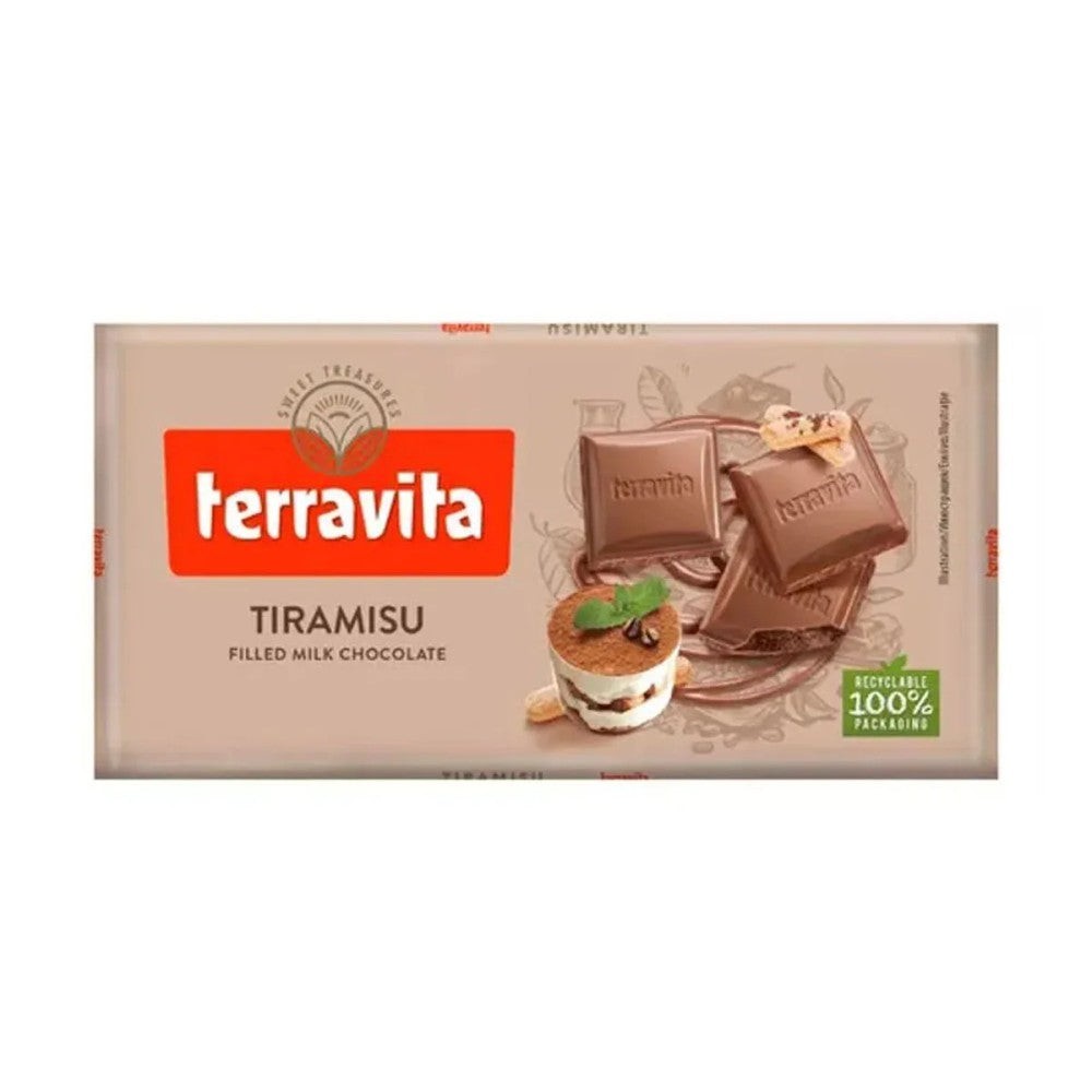 Chocolate Terravita Recheio Tiramissu 100g 32% Cacau