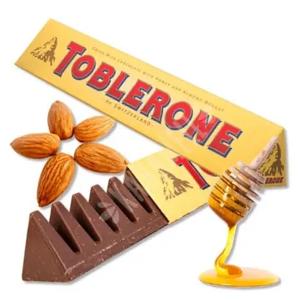 Chocolate Toblerone 50% Cacau com Mel e Nougat de Amêndoas 100g