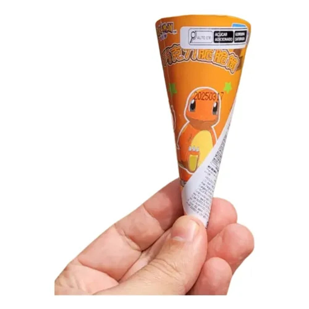 Cone Crocante Recheado com Chocolate Pokemon 80g