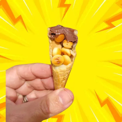 Cone Crocante Recheado com Chocolate Pokemon 80g