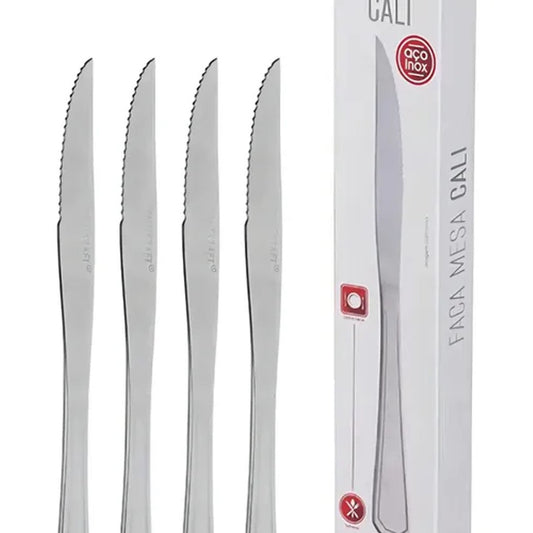 Conjunto 12 Facas de Mesa Cali Haüskraft Aço Inox 22cm