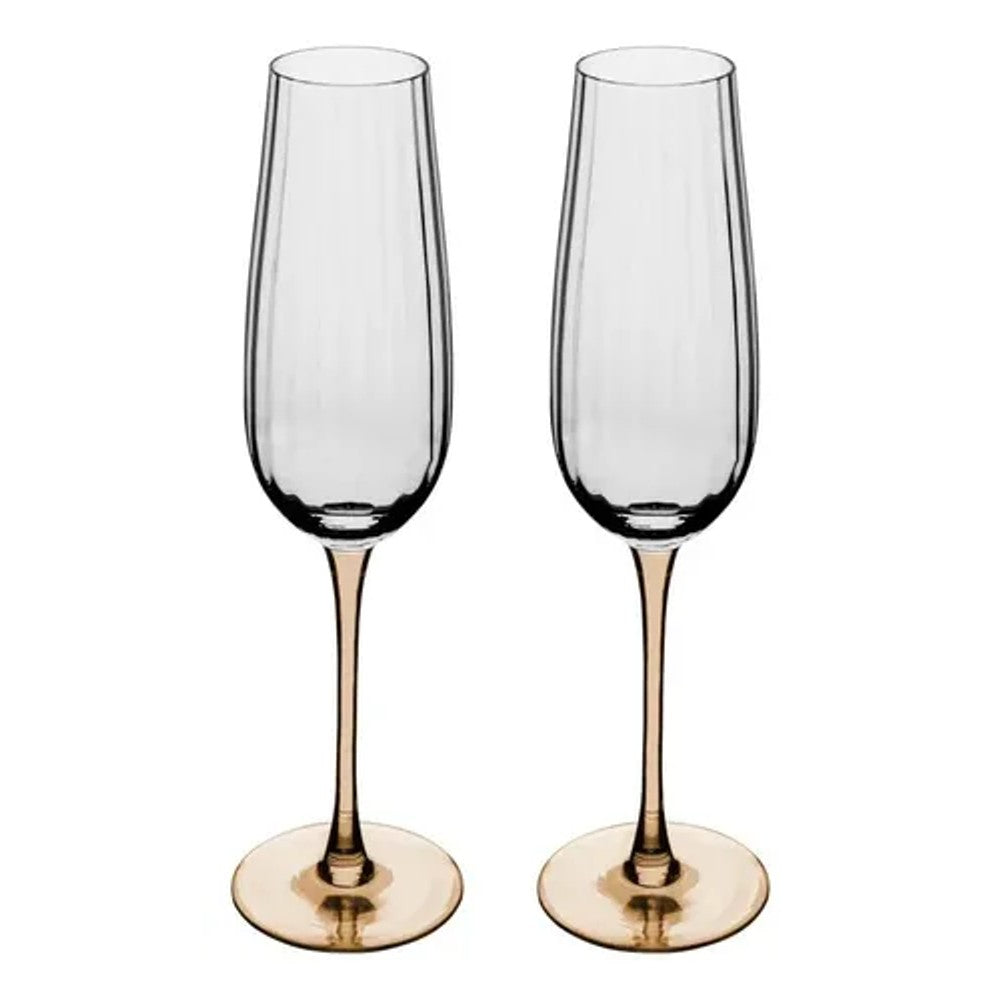 Conjunto 2 Taças de Champanhe Wolff Classic Vidro Âmbar 230ml