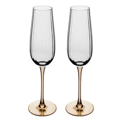 Conjunto 2 Taças de Champanhe Wolff Classic Vidro Âmbar 230ml