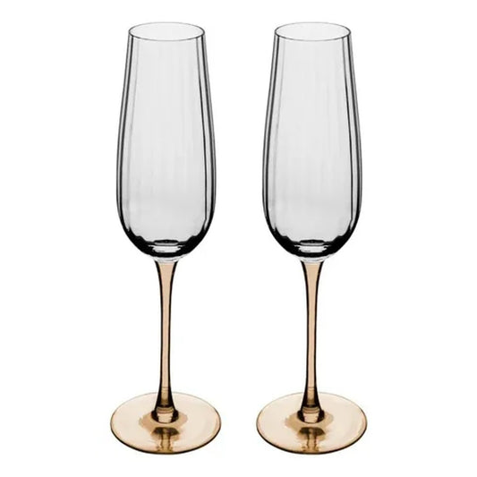 Conjunto 2 Taças de Champanhe Wolff Classic Vidro Âmbar 230ml