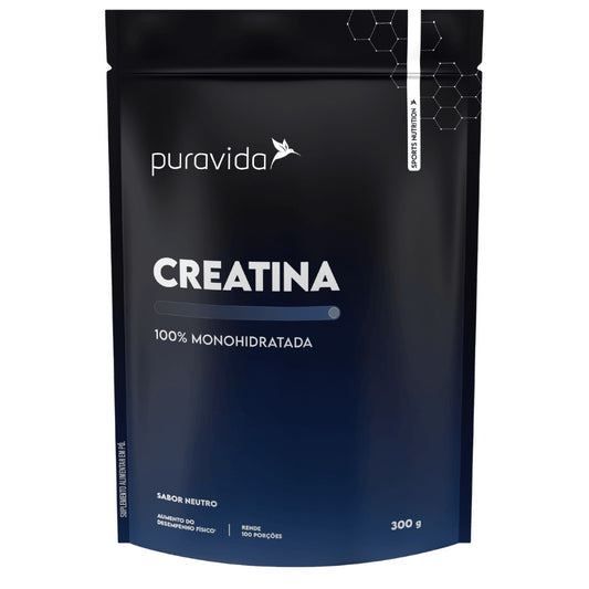 Creatina Monohidratada Puravida 300g Sabor Neutro Suplemento Esportivo