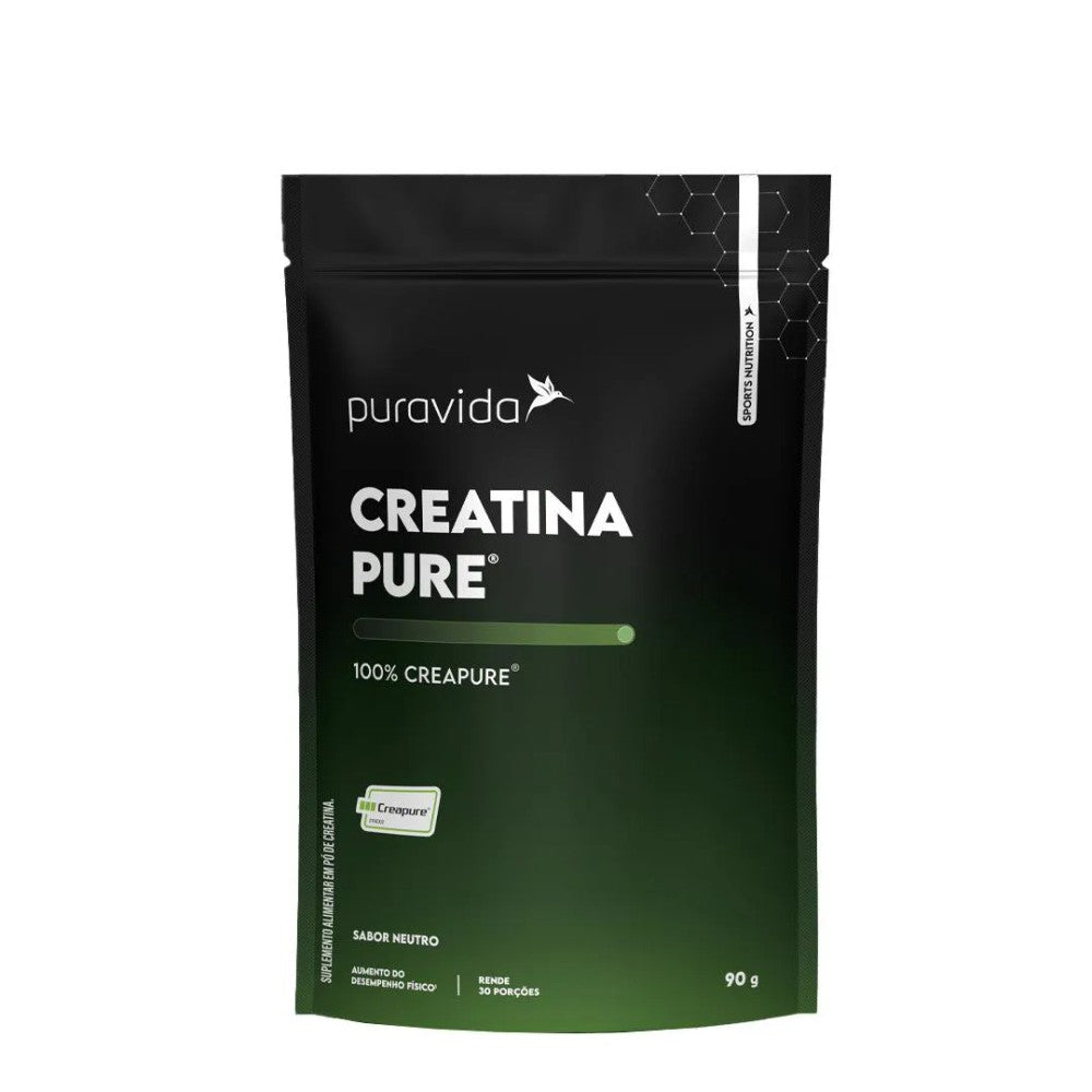 Creatina Pure Puravida 90g Vegana Sabor Neutro