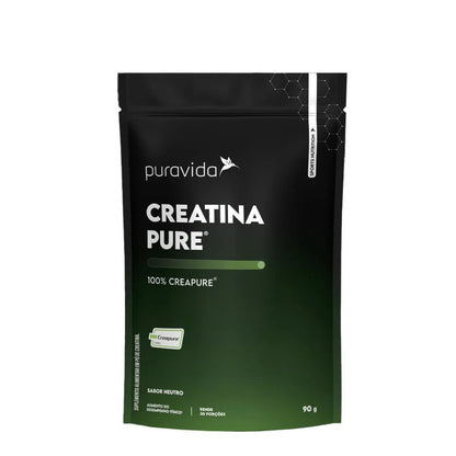 Creatina Pure Puravida 90g Vegana Sabor Neutro