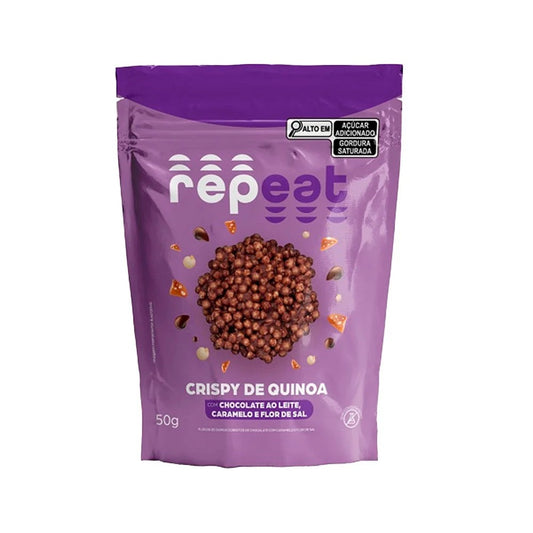 Crispy de Quinoa Repeat Chocolate ao Leite Caramelo e Flor de Sal 50g