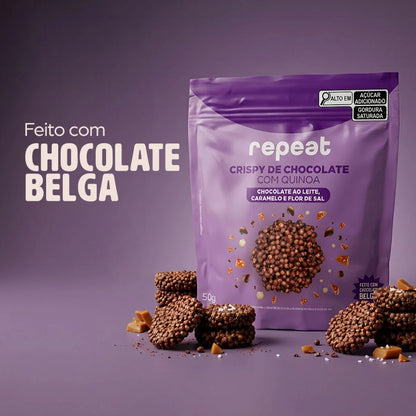 Crispy de Quinoa Repeat Chocolate ao Leite Caramelo e Flor de Sal 50g