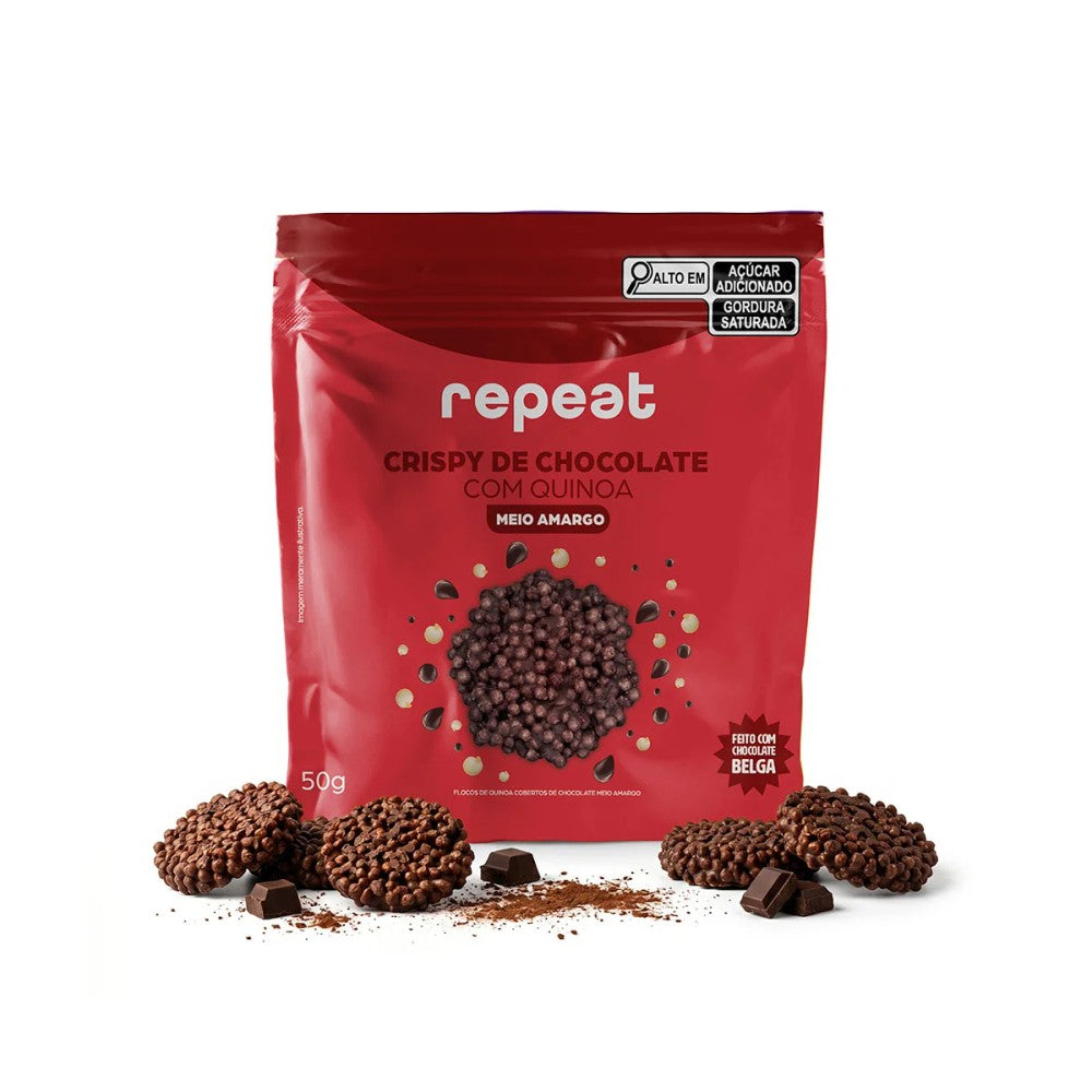 Crispy de Quinoa com Chocolate Meio Amargo Repeat 50g