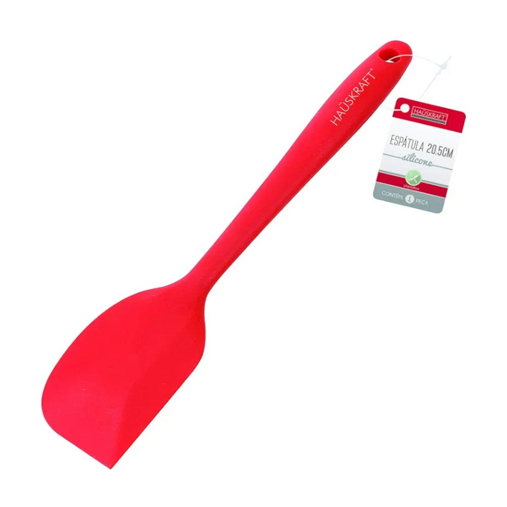 Espátula de Silicone Hauskraft Vermelha 20,5cm Flexível e Resistente