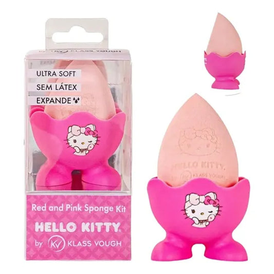 Esponja de Maquiagem Gota com Suporte Hello Kitty Klass Vough
