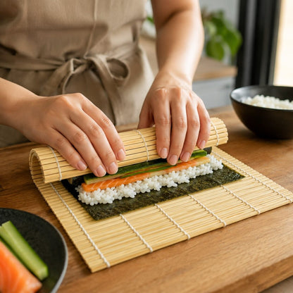 Esteira de Bambu para Sushi Shiki 24cm Quadrada
