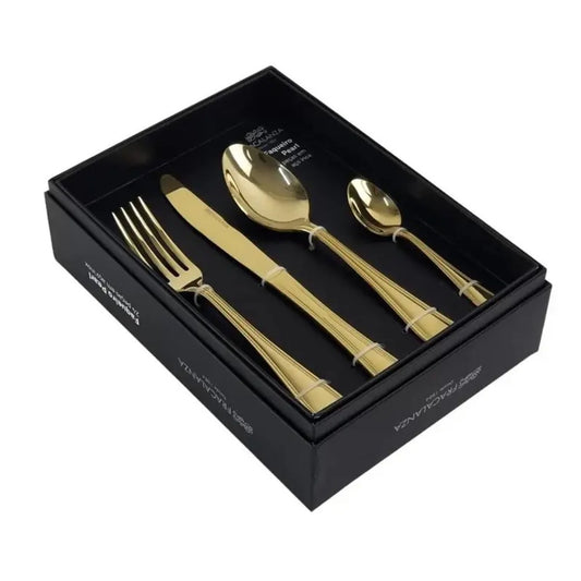 Faqueiro Fracalanza Pearl 24 Peças Aço Inox Champanhe
