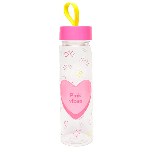 Garrafa Plástica Pink Vibes 500ml LeoArte