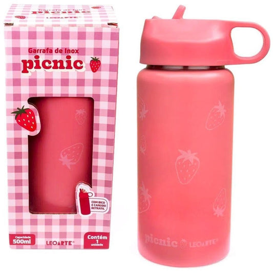Garrafa de Inox Picnic LeoArte 500ml - Empório Daruma